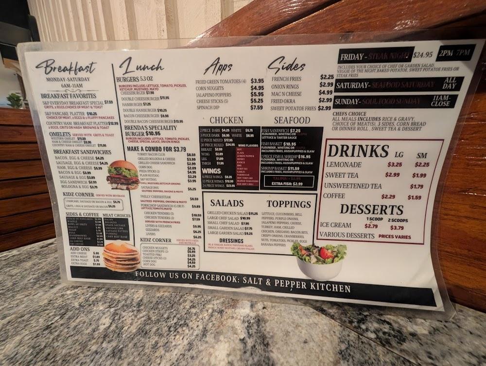 Salt & Pepper Kitchen Menu image 2